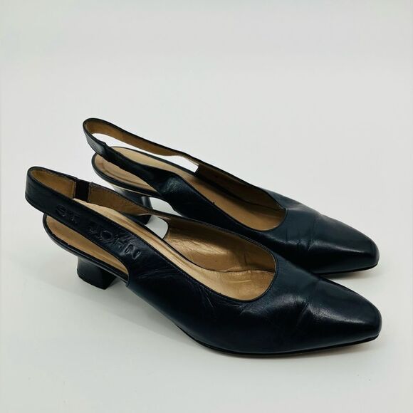 St. John | women’s navy sling back heels | size 5.5 - Picture 1 of 6